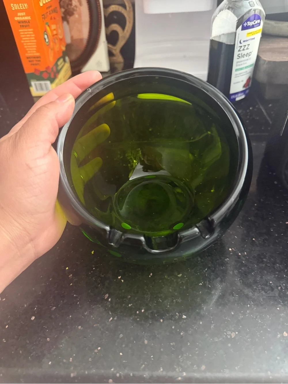 Green  Glass Decorative ashtray Bowl - Home Accents